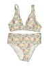 Splendid Floral Ivory Two Piece Swimsuit Size M - photo 1