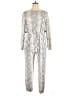 East Adeline Animal Print Silver Jumpsuit Size 1X - photo 1