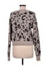 SO Animal Print Gray Tan Pullover Sweater Size M - photo 2