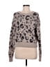 SO Animal Print Gray Tan Pullover Sweater Size M - photo 1