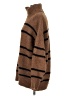 Line & Dot Stripes Brown Turtleneck Sweater Size XS - photo 5