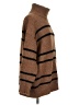 Line & Dot Stripes Brown Turtleneck Sweater Size XS - photo 4