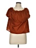 Express 100% Cotton Orange Short Sleeve Blouse Size L - photo 1