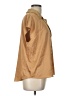 Worthington 100% Polyester Metallic Tan Short Sleeve Blouse Size L - photo 4