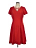 Alyx 100% Polyester Solid Red Casual Dress Size 12 - photo 1