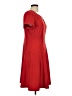 Alyx 100% Polyester Solid Red Casual Dress Size 12 - photo 4