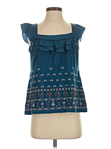 Floreat Sleeveless Silk Top (view 1)