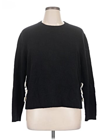Aqua Cashmere Pullover Sweater (view 1)