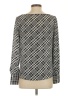 Express 100% Polyester Argyle Gray Long Sleeve Blouse Size XS - photo 2
