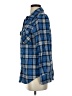 XXI 100% Cotton Plaid Blue Long Sleeve Button-Down Shirt Size S - photo 5