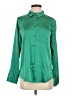 Aqua 100% Polyester Solid Green Long Sleeve Blouse Size S - photo 1