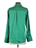 Aqua 100% Polyester Solid Green Long Sleeve Blouse Size S - photo 2