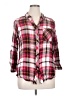 Intro Plaid Pink 3/4 Sleeve Button-Down Shirt Size 1X - photo 1