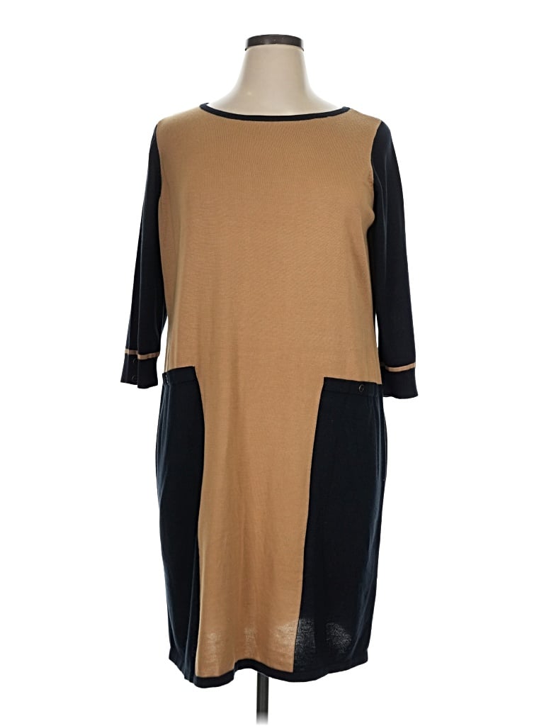 Pre-owned Roz & Ali Casual Dress In Brown