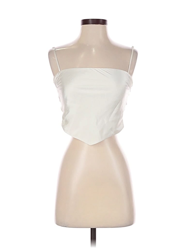 Pre-owned Sunday Best Sleeveless Top Ivory Strapless Neckline Tops