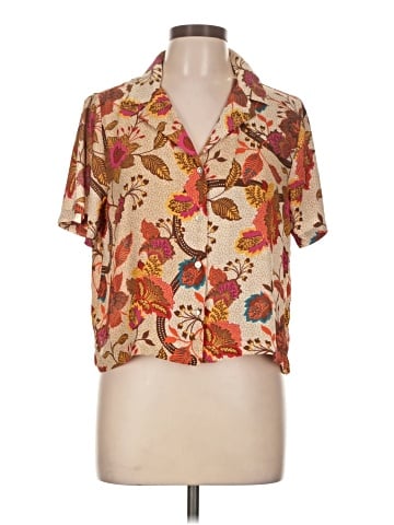 Rose + Olive Short Sleeve Blouse (view 1)