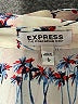 Express 100% Polyester Print Ivory 3/4 Sleeve Blouse Size L - photo 7