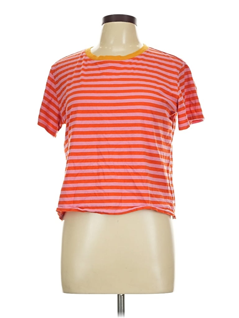 Pre-owned Free Assembly Short Sleeve T-shirt In Red