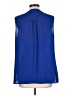 Chaus 100% Polyester Blue Sleeveless Blouse Size L - photo 2