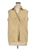 Apt. 9 Tan Sleeveless Button-Down Shirt Size 1X - photo 1