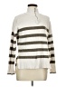 Dex Stripes Silver Pullover Sweater Size M - photo 1