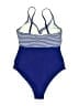 Cupshe Chevron-herringbone Blue One Piece Swimsuit Size L - photo 2