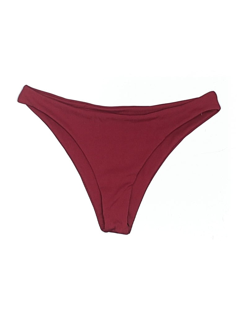 Pre-owned Zaful Swimsuit Bottoms In Burgundy
