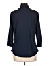 J. McLaughlin Solid Blue 3/4 Sleeve Blouse Size L - photo 2