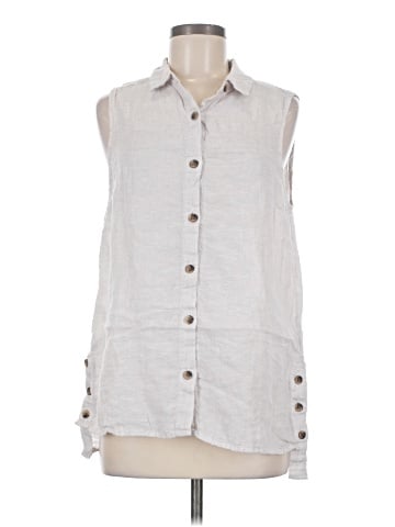 Jones & Co Sleeveless Button-Down Shirt (view 1)