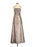Amsale Metallic Silver Cocktail Dress Size 6 - photo 1