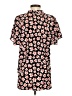 CAbi 100% Polyester Floral Pink Short Sleeve Blouse Size S - photo 2