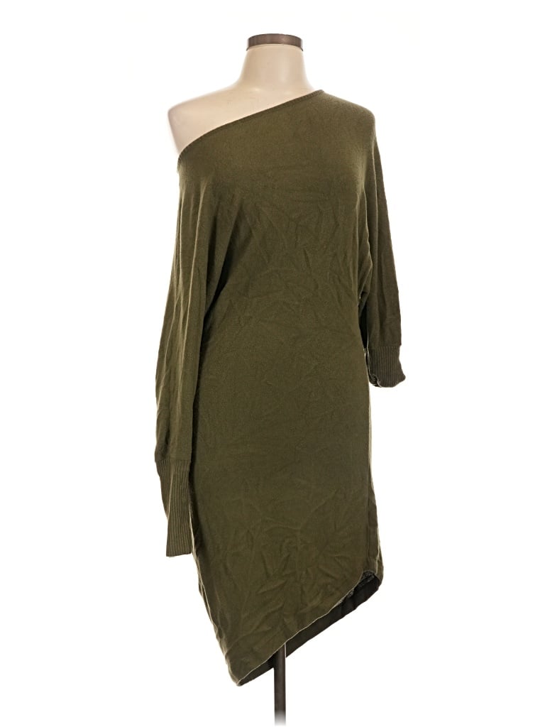 Pre-owned Three Dots Casual Dress In Green