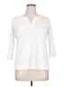 L.L.Bean 100% Cotton Ivory 3/4 Sleeve Top Size XL - photo 1