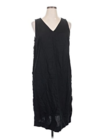 Madewell Linen-Cotton Side-Button Midi Dress (view 1)