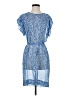 DKNY Print Blue Casual Dress Size S - photo 1
