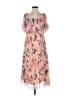 ASOS 100% Polyester Floral Pink Cocktail Dress Size 6 - photo 1
