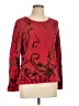 Chico's Paisley Red Pullover Sweater Size Lg (2) - photo 1