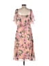 ASOS 100% Polyester Floral Pink Cocktail Dress Size 6 - photo 2