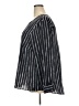 Lands' End 100% Polyester Stripes Gray Black Long Sleeve Blouse Size 26W - photo 5