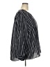 Lands' End 100% Polyester Stripes Gray Black Long Sleeve Blouse Size 26W - photo 4