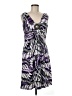 New Directions Print Purple Cocktail Dress Size M - photo 1