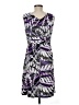 New Directions Print Purple Cocktail Dress Size M - photo 2