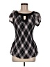 Essentials 100% Polyester Black Short Sleeve Blouse Size M - photo 1
