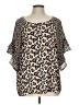 Umgee Ivory Short Sleeve Blouse Size L - photo 1