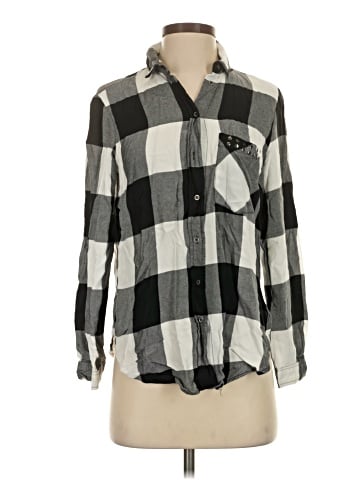 Zara Basic Long Sleeve Button-Down Shirt (view 1)