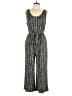 Halston Stripes Gray Jumpsuit Size L - photo 1