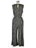 Halston Stripes Gray Jumpsuit Size L - photo 2