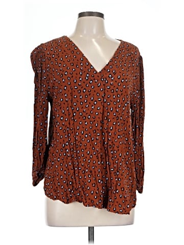 a.n.a. A New Approach 3/4 Sleeve Blouse (view 1)
