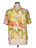 Patchington 100% Polyester Color Block Orange Short Sleeve Blouse Size XL - photo 1