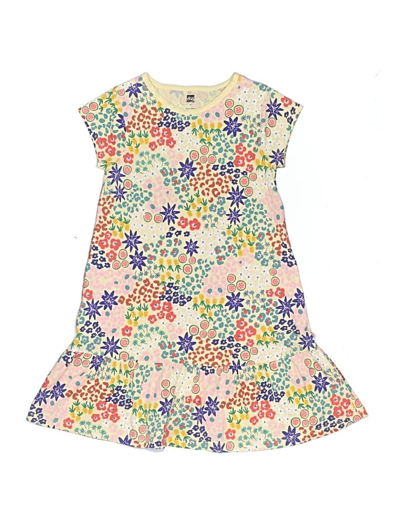 Pre-owned Tea Kids' Dress In Ivory